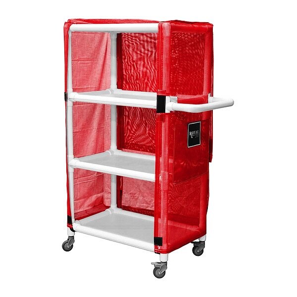 Royal Basket Trucks PVC Linen Cart, 600 lb Capac., 24" L - G24-RRX-L3A-3ULN