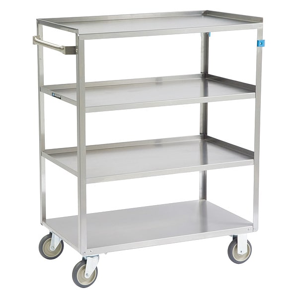 Lakeside Stainless Steel 4-Shelf Linen Cart, 500 lb Capacity-21"x33" - 443