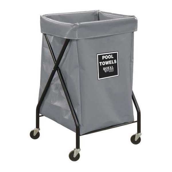 Royal Basket Trucks X-Frame Cart, 6 Bu, GR Vinyl, Pool Twl - R06-GGX-XPA-3ONN