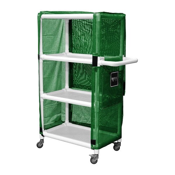 Royal Basket Trucks PVC Linen Cart, 600 lb Capac., 24" L - G24-EEX-L3A-3ULN