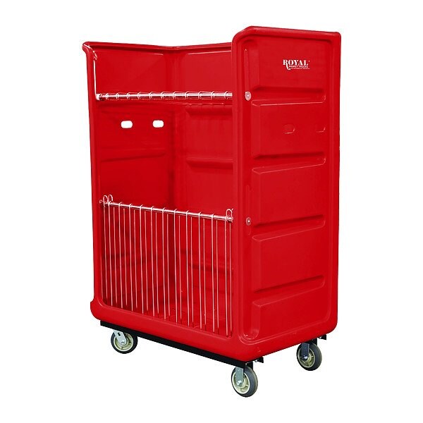 Royal Basket Trucks Linen Cart, Chrome Coated Wire Shelves - G48-RDX-TAA-6UNN