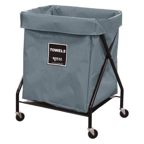 Royal Basket Trucks X-Frame Cart, 8 Bu, GR Vinyl, Towels - R08-GGX-XTA-3ONN