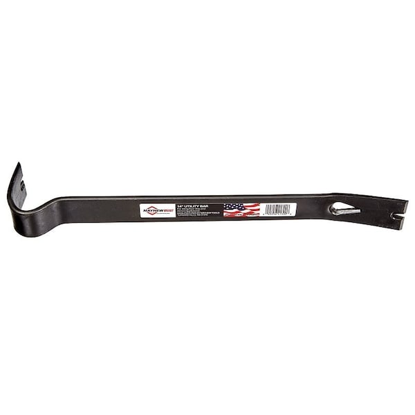 Mayhew Double Utility Bar Nail Puller, 14 in L, Steel, Black, 8 in W - 41300