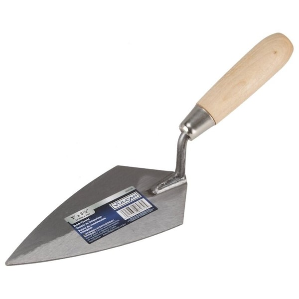 Vulcan Brick Trowel, 7 in L Blade, 3.5 in W Blade, Steel Blade, Ergonomic Handle - DYT10503L