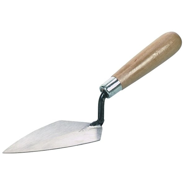 Marshalltown Pointing Trowel, 512 in L Blade, 234 in W Blade, Steel Blade, Wood Handle - 95-3