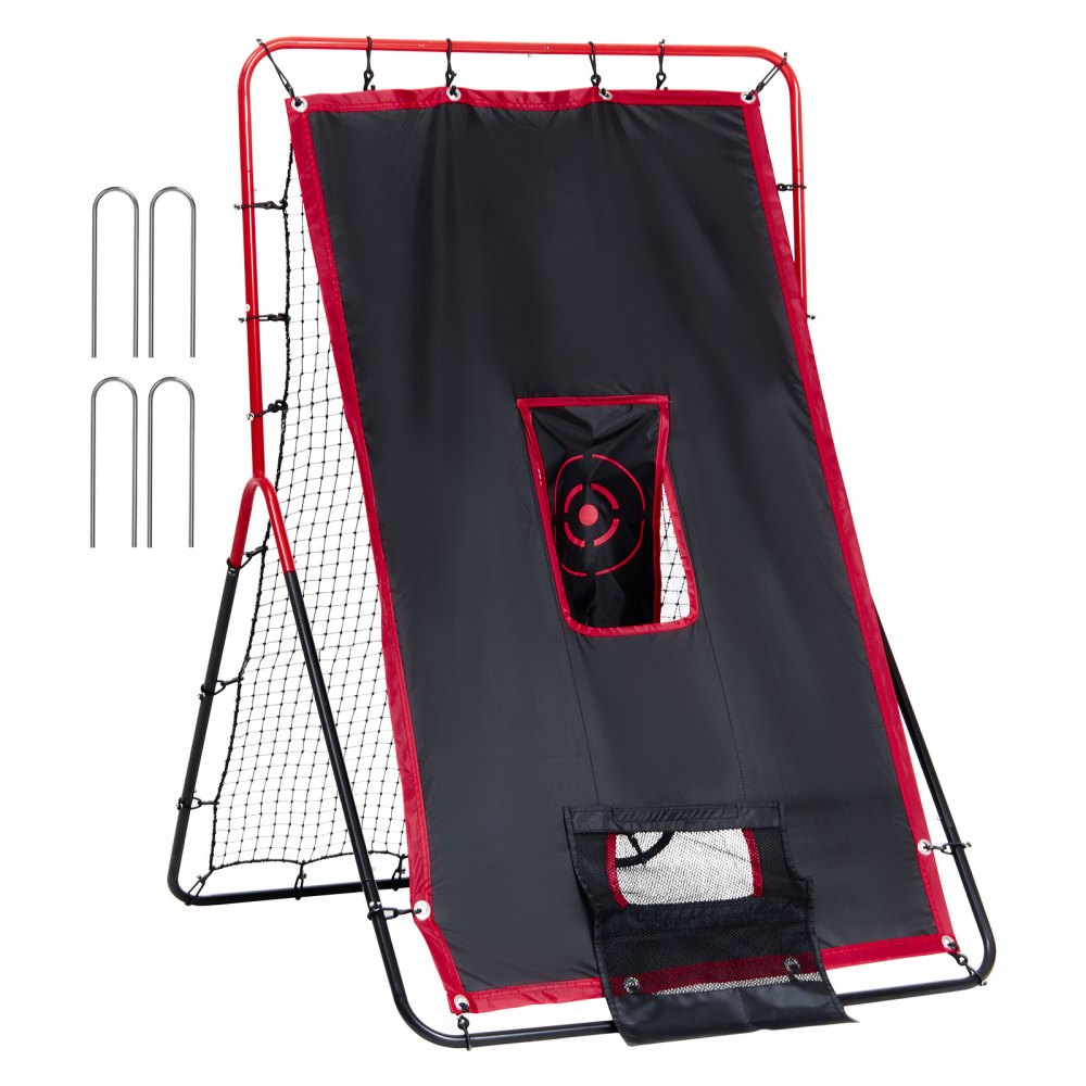 VEVOR Baseball And Softball Rebounder Net 3.5x4.5 ft 2-in-1 Switch Hitter Pitch - BQHDWDYXWEHY2V8G3V0