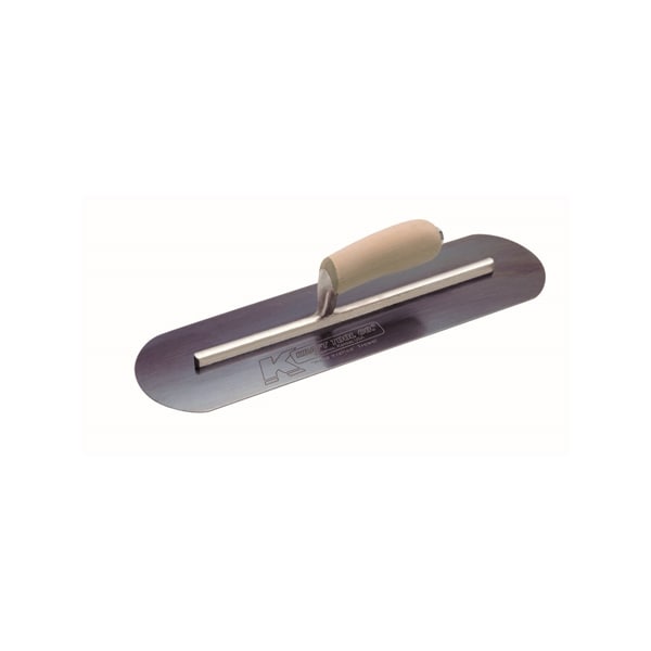 Kraft Tool Blue Steel Pool Trowel w/a Woo, 14"x4 - CF736B