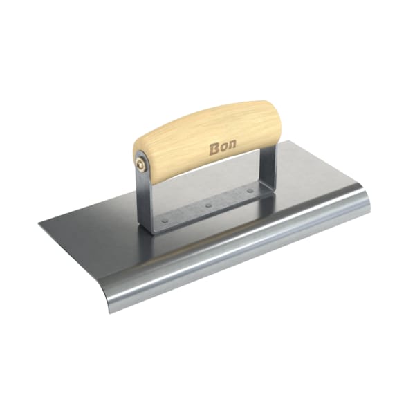 Bon Tool Edger, Stainless Steel 9" X 4", 3/4" Radius X 3/4" Lip Wood Handle - 12-456