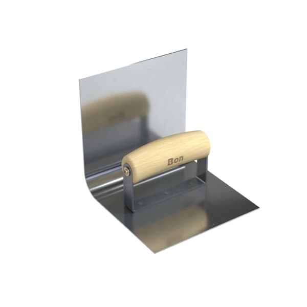 Bon Tool Base Tool, Stainless Steel 6" X 6", 1" Radius 6" Lip Wood Handle - 12-474