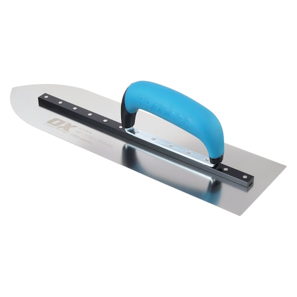 Ox Tools Pro SST Pointed Flooring Finishing Trowel - OX Grip | 4.5" x 16" / 115mm x 405mm - OX-P018716