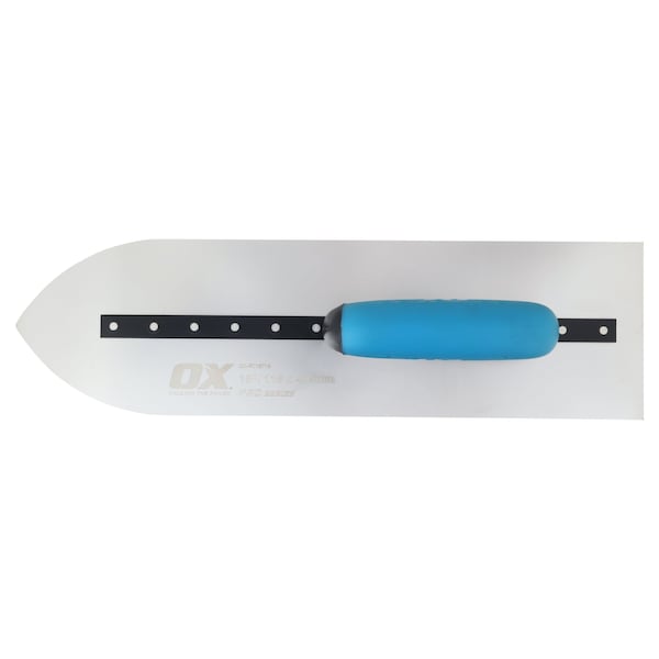 Ox Tools Pro SST Pointed Flooring Finishing Trowel - OX Grip | 4.5" x 16" / 115mm x 405mm - OX-P018716