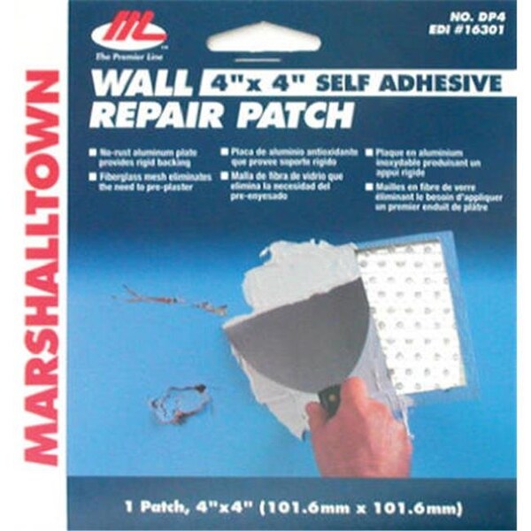 Marshalltown Marshalltown 16301 4 x 4 in. Drywall Repair Patch Kit - 157065