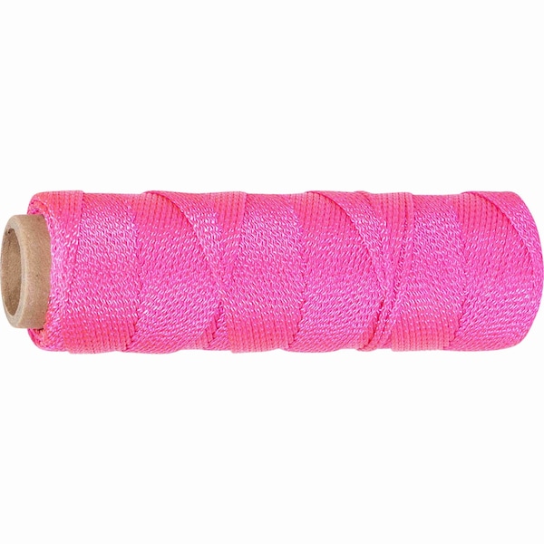 Marshalltown Mason's Line, Archaeology Line, Braided Nylon, 250 feet Line, #18, Pink - 631
