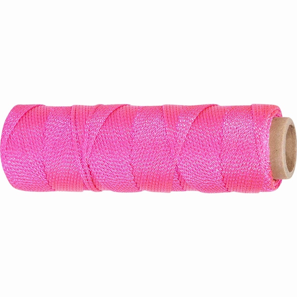 Marshalltown Mason's Line, Archaeology Line, Braided Nylon, 250 feet Line, #18, Pink - 631