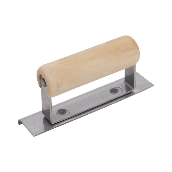 Qlt Stainless Steel Hand Edger, Concrete Edger, Straight End, 6 x 2 1/2 inch Edger, 1/4 inch Radius - CE502S