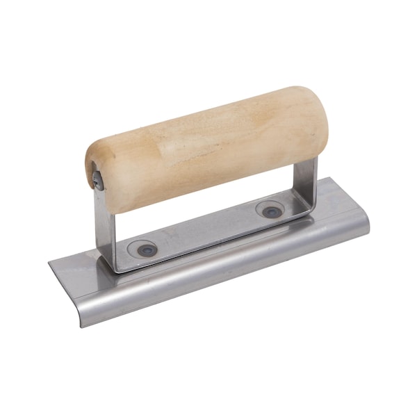 Qlt Stainless Steel Hand Edger, Concrete Edger, Straight End, 6 x 2 1/2 inch Edger, 1/4 inch Radius - CE502S