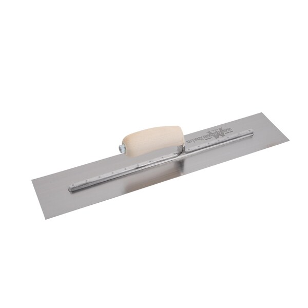 Marshalltown Concrete Finishing Trowel, High Carbon Steel Trowel, Concrete Trowel, 18 x 4 inch Trowel - MXS81