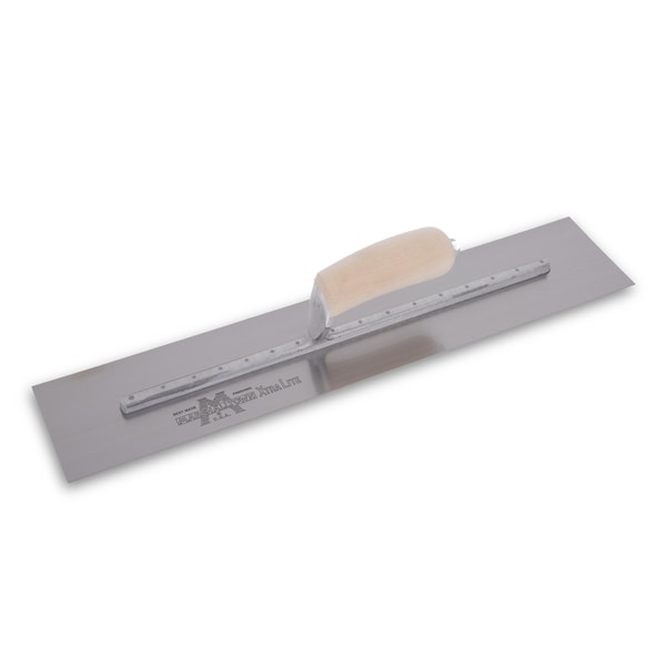 Marshalltown Concrete Finishing Trowel, High Carbon Steel Trowel, Concrete Trowel, 18 x 4 inch Trowel - MXS81