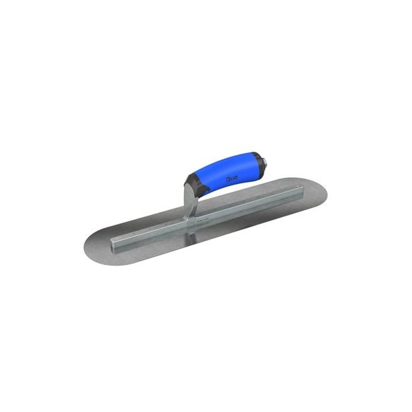 Bon Tool Carbon Steel Finishing Trowel - Round End - 16" x 4-1/2" with Camel Back Wood Handle - 67-195