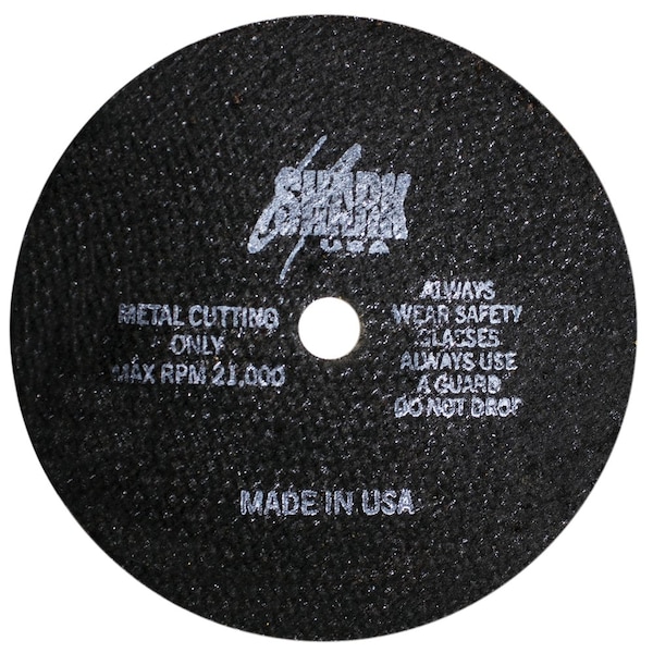 Ruedas de corte Shark Industries de 4" x 1/32" x 3/8" 60 granos - Paquete de 100 - 42-100.