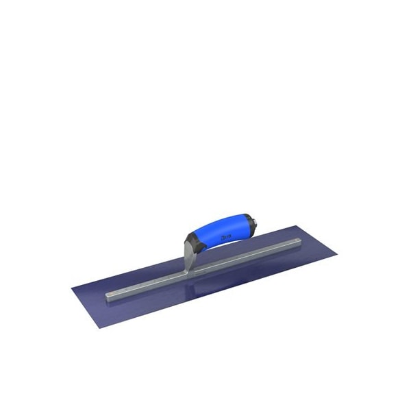 Bon Tool Ultra Flex Blue Steel Finishing Trowel - Square End 18" x 5" with Comfort Wave Handle - 67-326