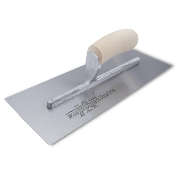 Marshalltown Concrete Finishing Trowel, High Carbon Steel Trowel, Concrete Trowel, 14 x 3 inch Trowel - MXS57