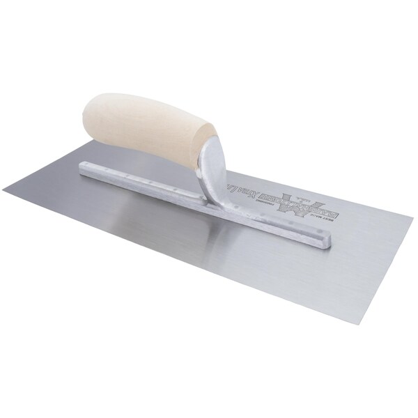 Marshalltown Concrete Finishing Trowel, High Carbon Steel Trowel, Concrete Trowel, 14 x 3 inch Trowel - MXS57