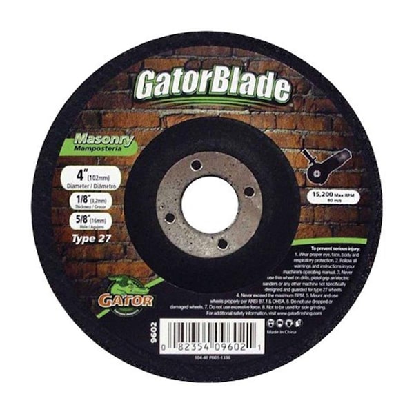 Gator Grit 9602 4 x 012 x 064 in Masonry Wheel - 6406755