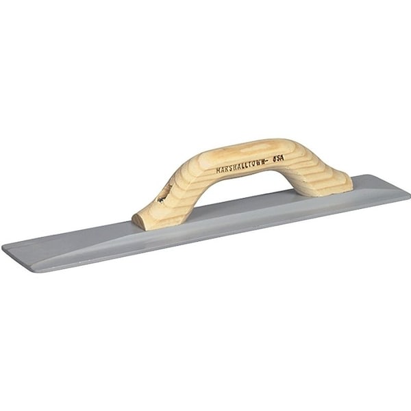 Marshalltown Hand Float, 20 in L Blade, 3-1/8 in W Blade, Magnesium Blade, Beveled End Blade, Wood Handle - 146