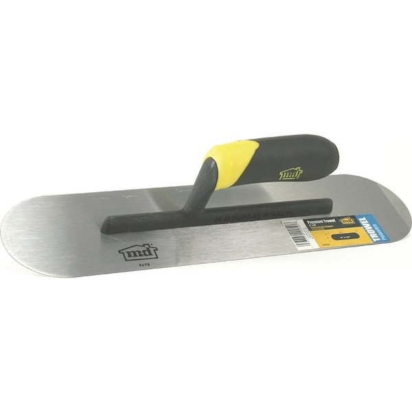 M-D Pool Finishing Trowel, Hardened Steel Blade, Comfort Grip Handle, Thermoplastic Handle, 4 in OAW - 20050