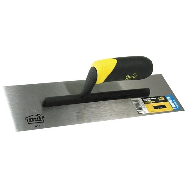 M-D Finishing Trowel, 14 in L Blade, 4 in W Blade, Steel Blade, Comfort Grip Handle, Thermoplastic Handle - 20062