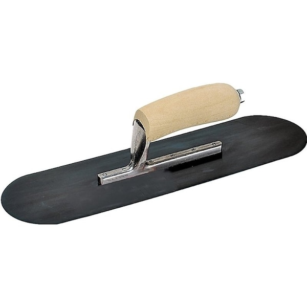Marshalltown QLT Pool Trowel, Steel Blade, Curved Handle, Wood Handle, 4 in OAW - PT144B