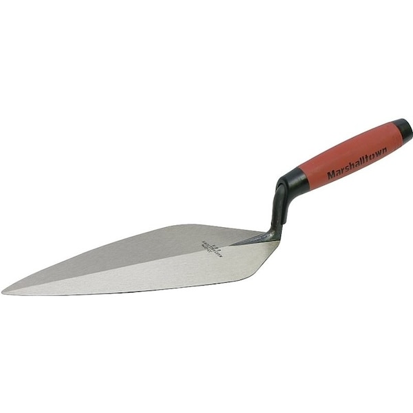 Marshalltown Brick Trowel, 13 in L Blade, 5-3/8 in W Blade, HCS Blade, DuraSoft Handle - 33 13FG