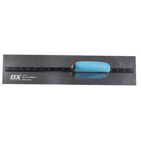 Ox Tools Pro SST Square Cement Finishing Trowel - OX Grip | 4.5" x 20" / 115mm x 508mm - OX-P018820