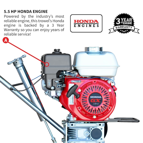 Tomahawk Power 24in Power Trowel Honda Edger - TPT24H