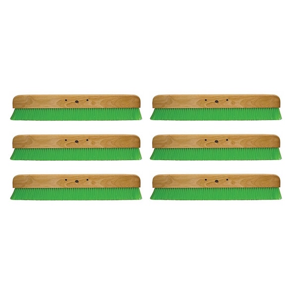 Kraft Tool Co. CC456-01 36 in. Green Nylex Soft Finish Broom Head, 6PK - CC456-01-6
