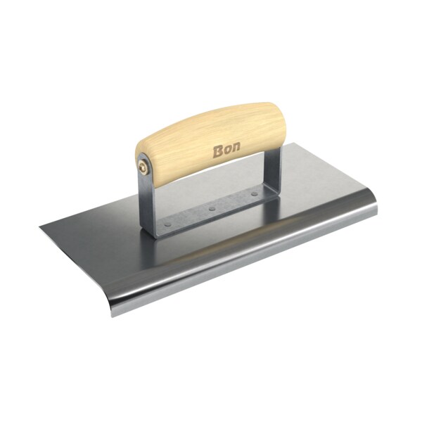 Bon Tool Edger, Stainless Steel 9" X 4", 1/2" Radius X 5/8" Lip Wood Handle - 12-455