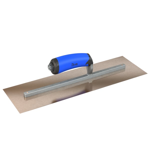Steel City Trowels By Bon Finish Trowel, Square, Golden Stainless, 16 X 5, Comfort Grip - 67-130