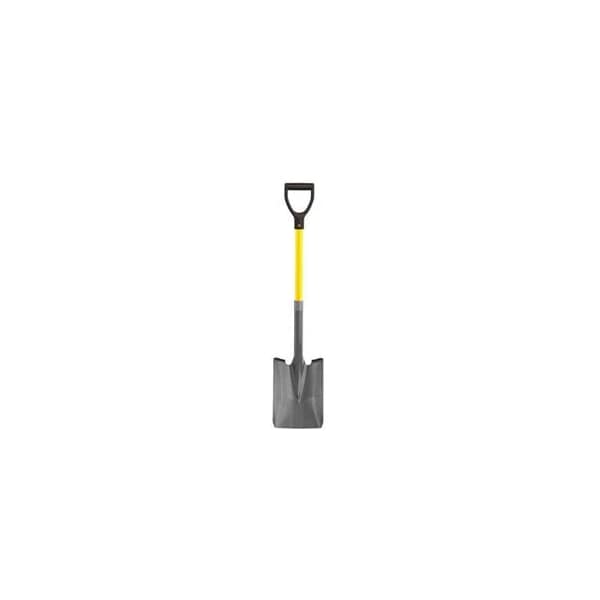 Bon Tool Shovel, Squareuare Point Closed Back 27" D Fiberglass Handle - 28-147