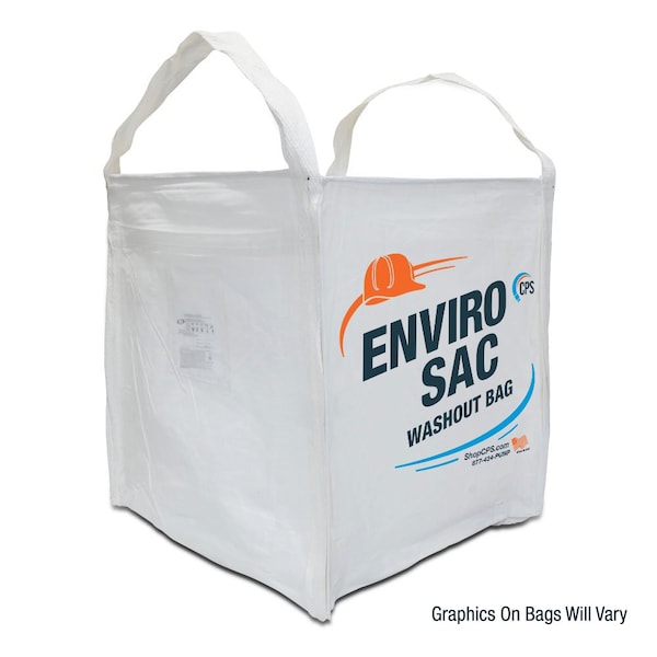 Concrete Pump Supply XL Chute Washout Bag - Lined, L32'' x W32'' x H32'' - 0.8CY - BAG_RM_CHUTE-XL