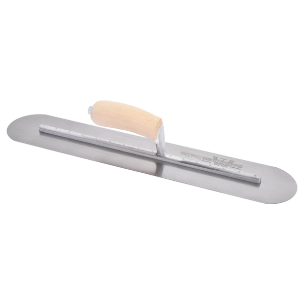 Marshalltown Fully Rounded Finishing Trowel, Concrete Finishing Trowel, High Carbon Steel, 18 x 4 inch Trowel - MXS81FR