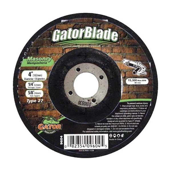 Gator Grit 9604 4 x 025 x 064 in Masonry Wheel - 1836626