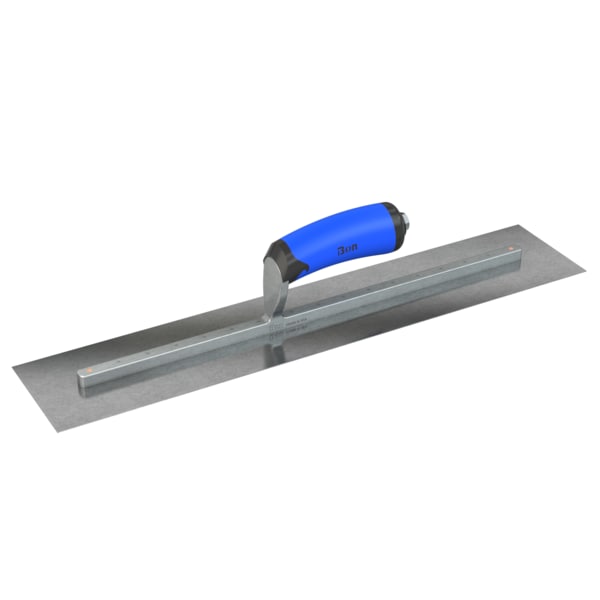 Steel City Trowels By Bon Finish Trowel, Square, Carbon Steel, 20 X 4, Comfort Grip - 67-243
