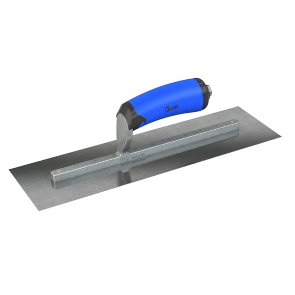 Steel City Trowels By Bon Finish Trowel, Square, Carbon Steel, 14 X 4, Comfort Grip - 67-229