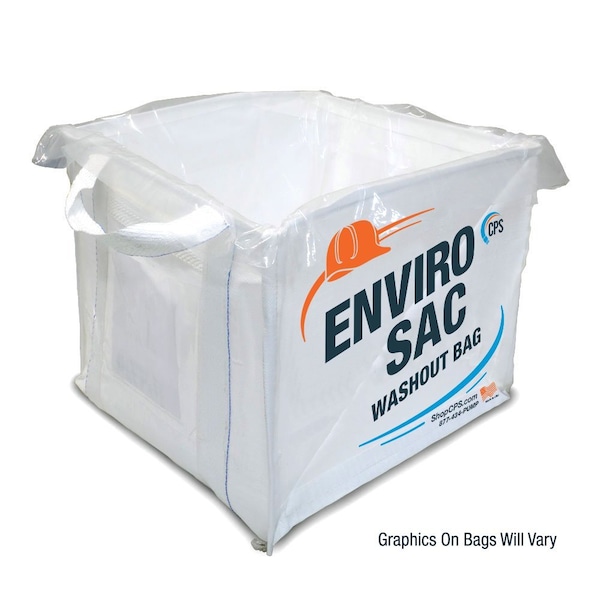 Concrete Pump Supply Large Chute Washout Bag - Lined, L25'' x W25'' x H20'' - 0.3CY - BAG_RM_CHUTE_LG-LI