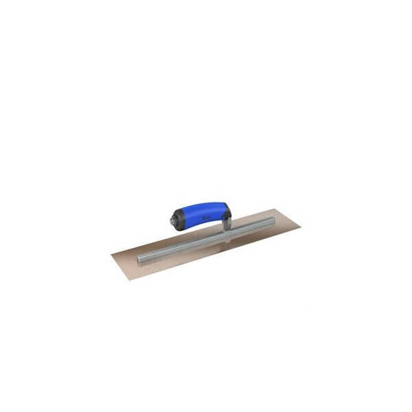 Steel City Trowels By Bon Finish Trowel, Square, Golden Stainless, 14 X 5, Comfort Grip - 67-126