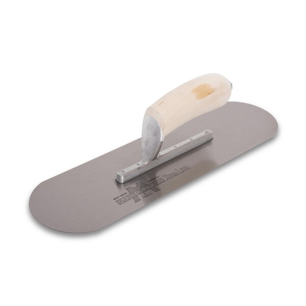 Marshalltown Pool Trowel, Carbon Steel, Concrete Trowel, 14 x 4 inch Trowel, 6 Rivets - SP14