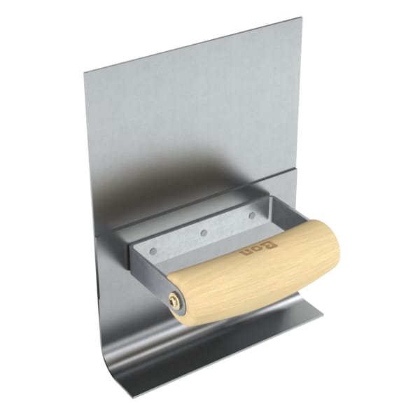 Bon Tool Ultra Smooth Base Tool, SS, 6" X 1.5", 3/4" Radius 8" Lip Wood Handle - 82-788