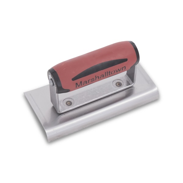 Marshalltown High Carbon Steel Hand Edger, Concrete Edger, Curved End Edger, 6 x 4 inch Edger, 3/8 in Radius - 156D