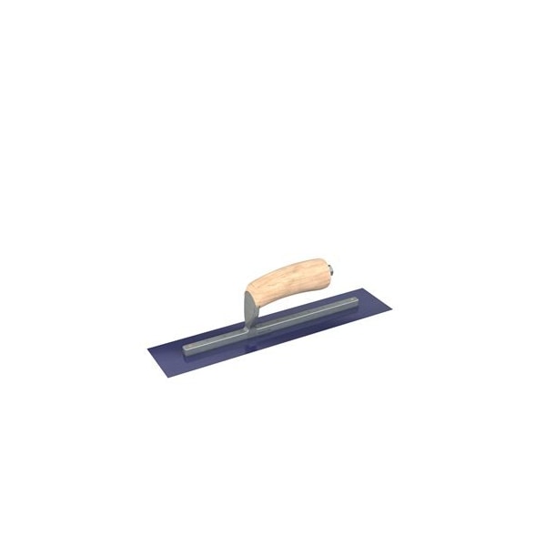 Steel City Trowels By Bon Bon 66-177 Finish Trowel, Square, Blue Steel, 14 X 3, Wood - 66-177